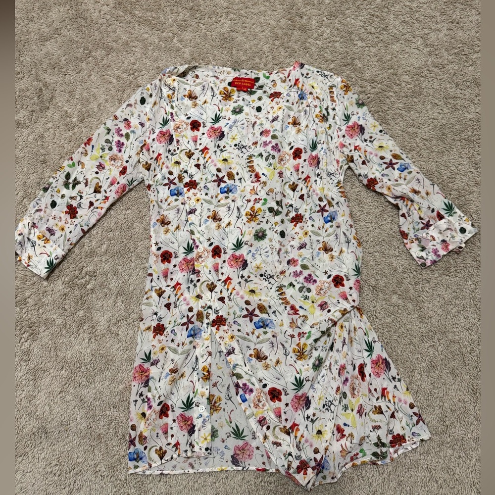 Vivienne Westwood Red and White Long Sleeve Blouse